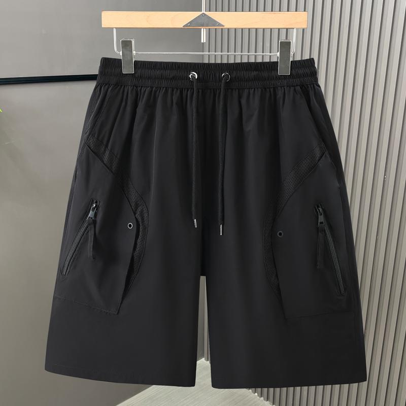 Men s Plus Size Quick Dry Cargo Shorts, Elastic Waist Casual Summer Shorts (6XL-12XL) 6XL(100kg-110kg)