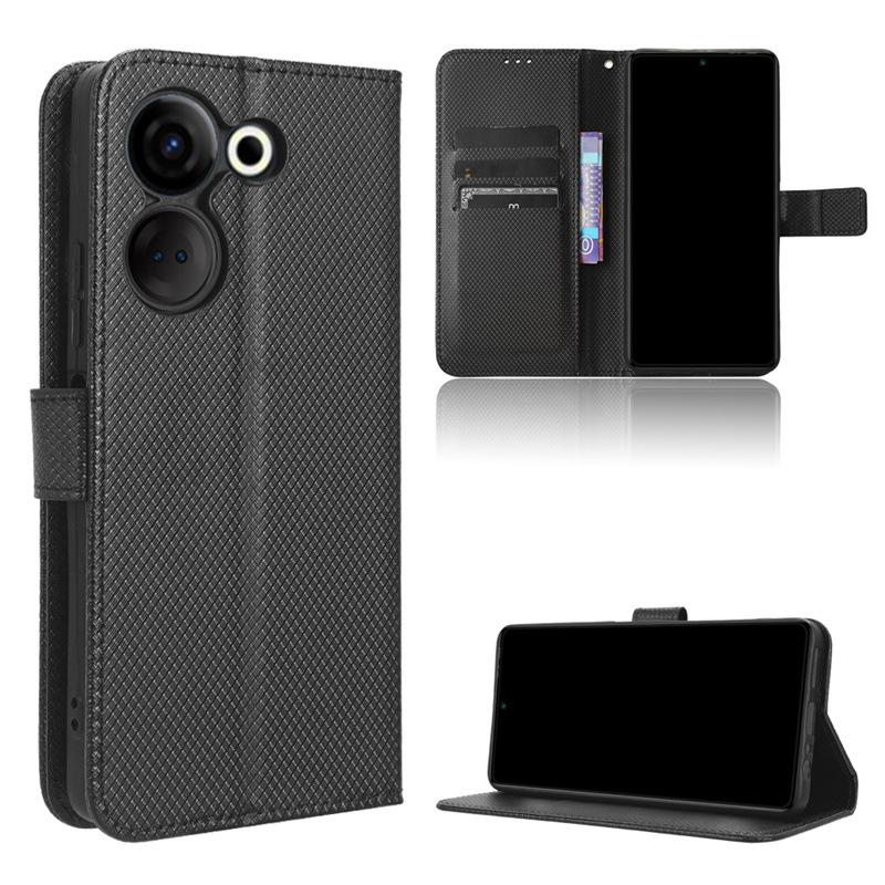 

Флип-чехол для Tecno Camon 20 4G/Camon 20 Pro 4G кожаный чехол [Flip Vintage Leather] Кошелек противоударный ретро-чехол для телефона Camon 20/Camon 20 Pro 4G чёрный