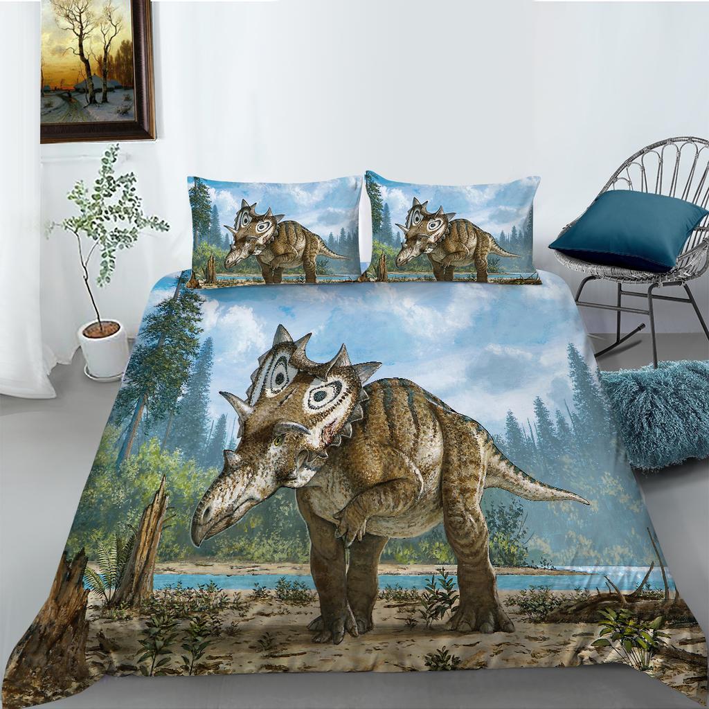 3D Dinosaur World Bedding Bedroom Dinosaur Quilt Cover Pillowcase Bed Sheet/Twin Full Size Bedding Home Decoration