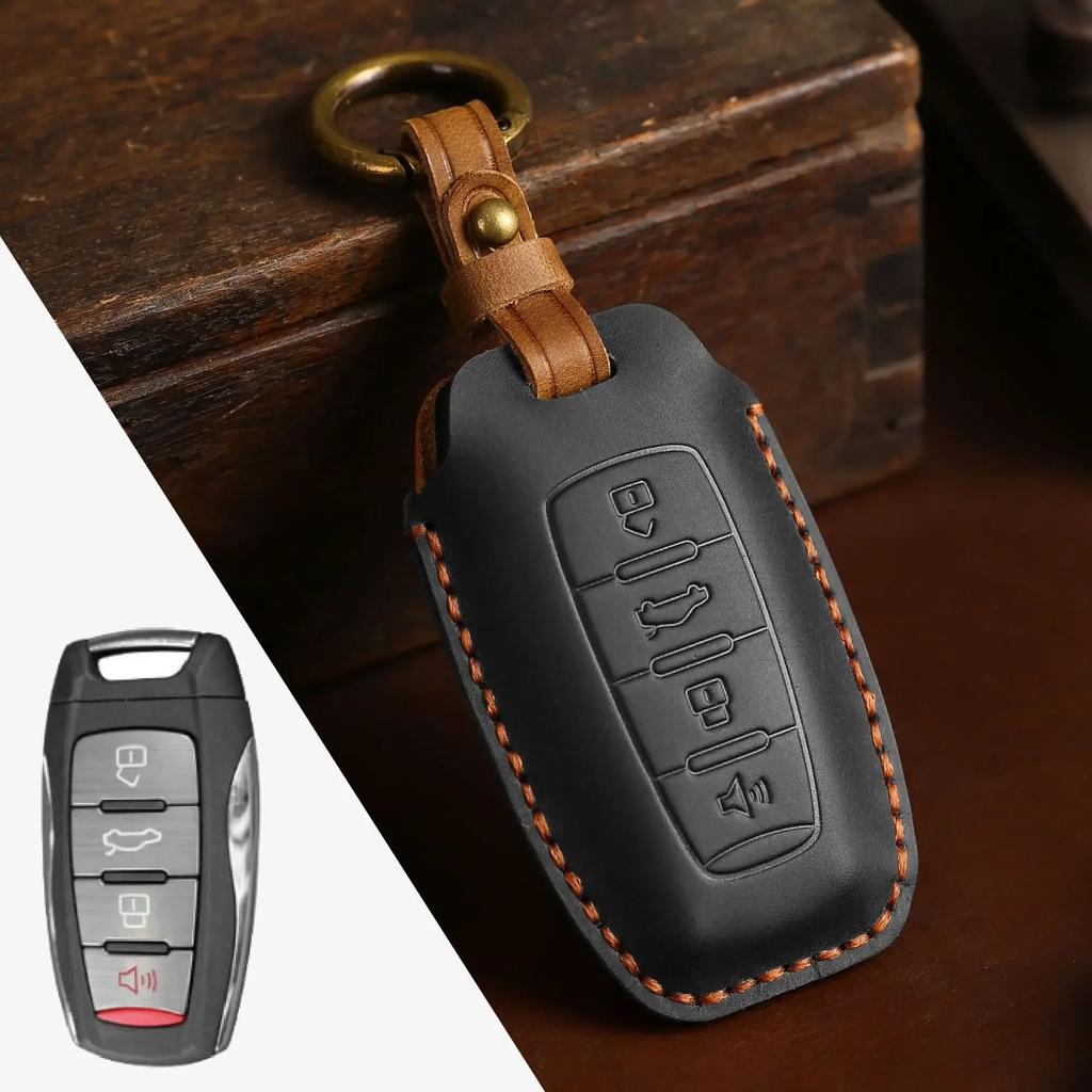 Car Key Case Keychain Accessories for Great Wall Haval/Hover H6 H7 H8 H4 H9 F5 F7 H2S Remote Leather Cover Protector Shell Set
