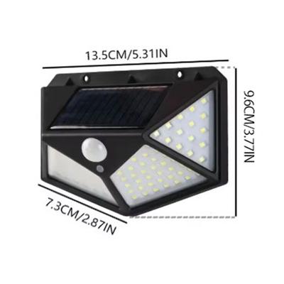 100LED Solar Wall Lamp Outdoor Lampwaterproof Motion Sensor Solar Powered Sunlight Street Lamp Garden Railing Decorative Lamp