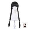 Wednesday Costume Wig - Black Straight Braid with Bangs for Performance