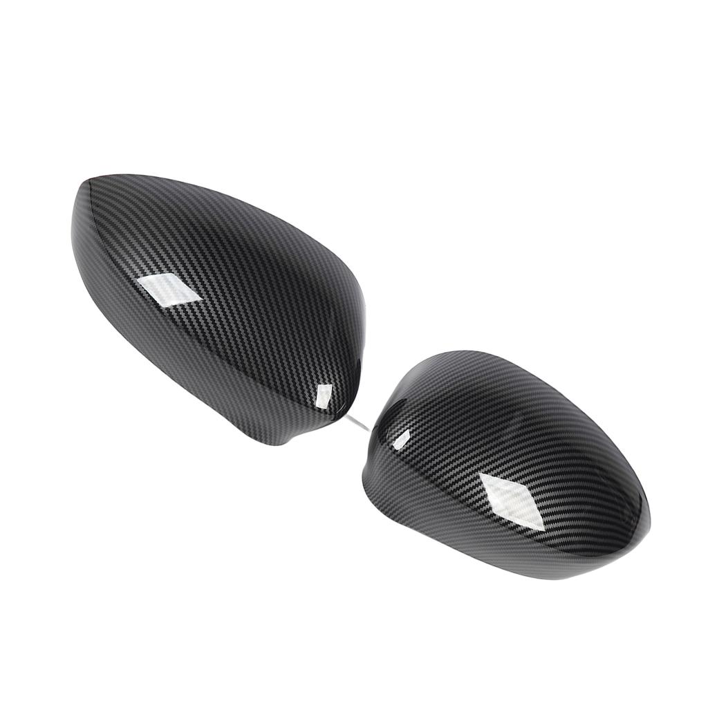 2 Pcs Door Side Rearview Mirror Cover Cap Left Right Wing Mirror Cover Replacement for Fiat 500 2007 To 2020 Carbon