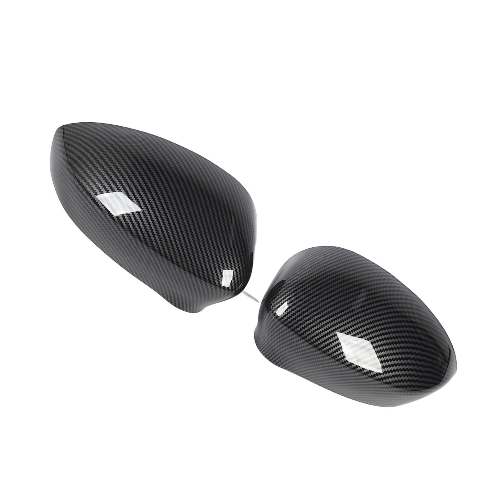 

2 Pcs Door Side Rearview Mirror Cover Cap Left Right Wing Mirror Cover Replacement for Fiat 500 2007 to 2020 Carbon