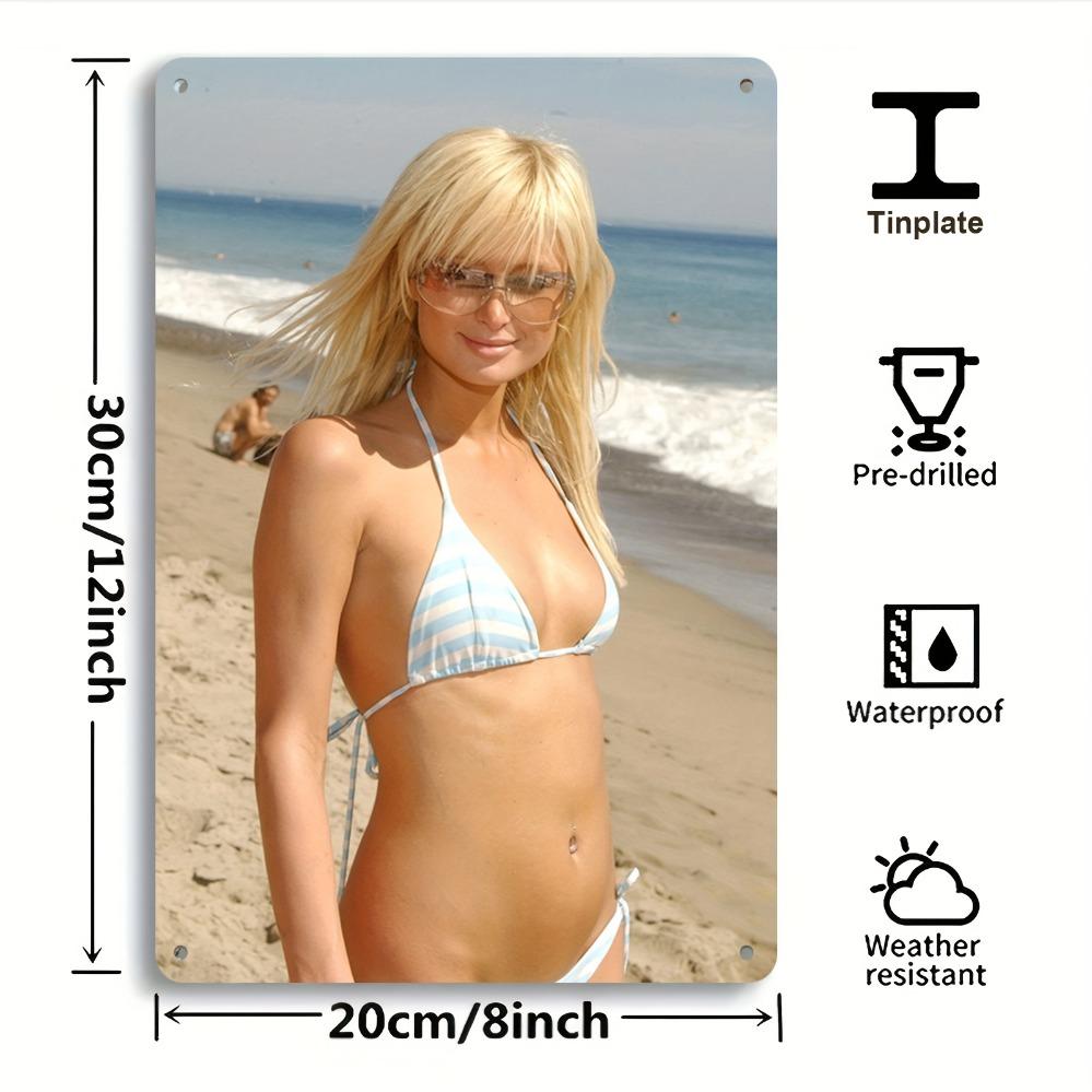

PC D Flat Iron on Wall Art Paris Hilton Star Poster Sign x Inch 20x30cm（7.8x11.8inch）