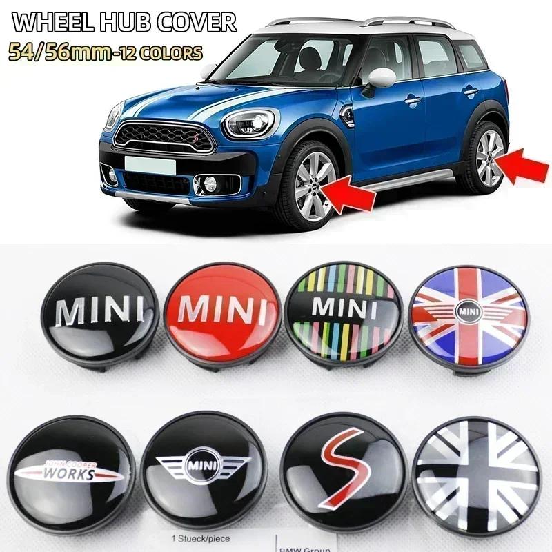 4 Stück 54mm 56mm Auto Radnabenkappen Felgenabdeckung Abzeichen Emblem Für BMW Mini Cooper One JCW R56 R50 R53 R55 R57 R60 F54 F55