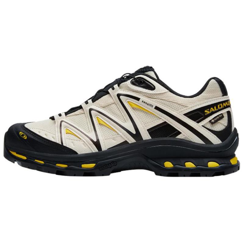SALOMON XT Quest Cushioning Slip Resistant Low top Hiking Shoes Unisex Bee Greige Black Sulfur Color Sneakers 477810