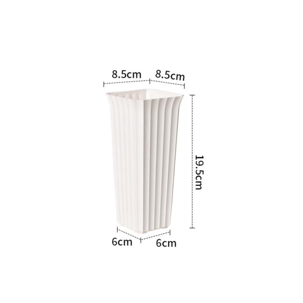 

Modern Black White Flower Vase Plastic Nordic Style Plant Pot Vertical Stripes Design Decorative Vase Home Decor