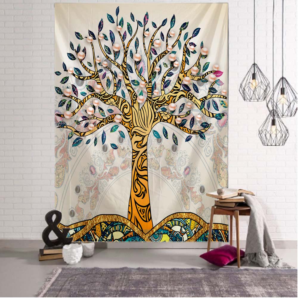 Elephant tapestry wall hanging, Bohemian, hippie, European style, living room, bedroom tapestry, home wall decoration, blanket