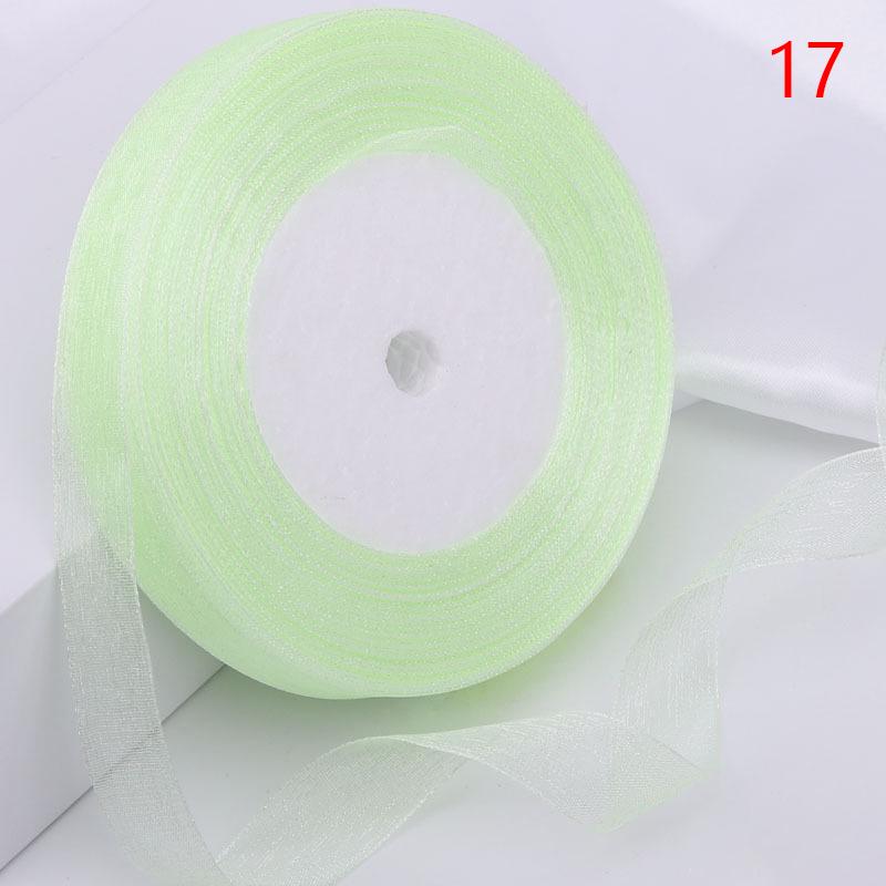 38Meter/Roll 1.5Cm Sheer Chiffon Ribbon For Handmade Bow Craft Wedding Christmas Decoration Diy Card Gift Wrapping