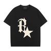 R Zvaigzne Vīriešu gotikas burtiem apdrukāts T-krekls Hip Hop Streetwear Punk Summer Vintage Washed Oversize T krekli Top vīriešu apģērbi