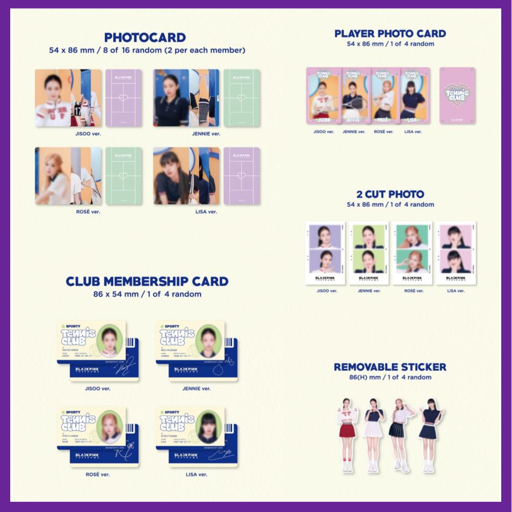 The GAME PHOTOCARD COLLECTION SPORTY BLACKPINK