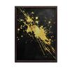 Złote Iskry Na Czarnym Tle Złote Iskry Na Czarnym Tle, 30X40 Cm, Rama Aluminiowa Złota, Papier Matowy 230 Gsm