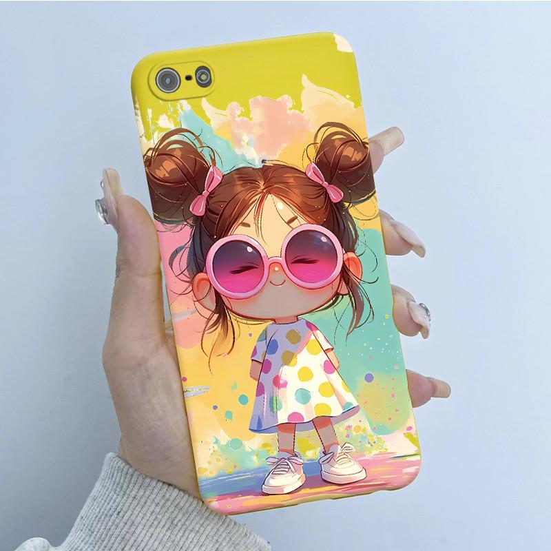 For iPhone 5s 5 se 2016 Phone Case Flower Girl Design Soft Silicone TPU Back Housing for iPhone se 2016 5 S iPhone5s 4.0" Covers