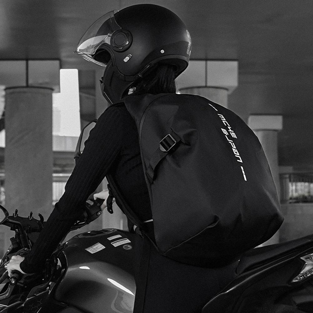 Large Capacity Motorcycle Backpack Reflective Stripe Helmet Storage Bag New Helmet Backpack