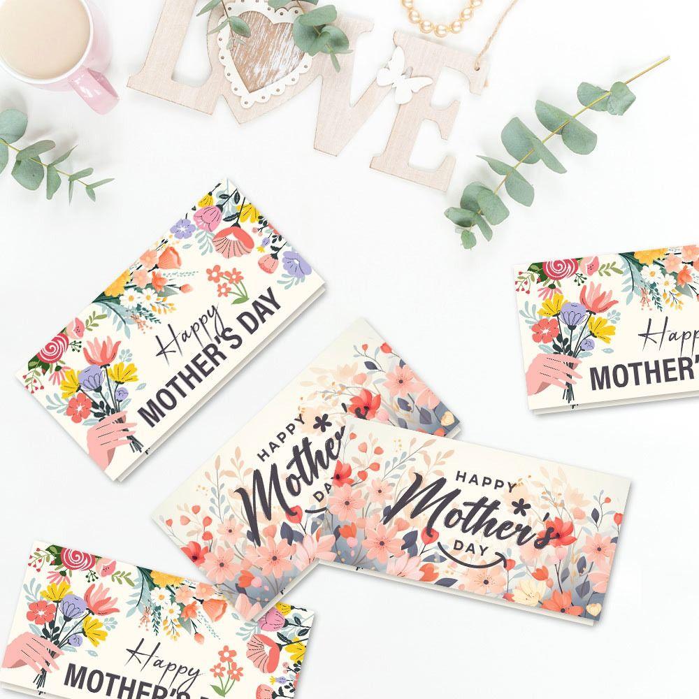 Flower Pattern Money Festival Card Surprise Mother's Day Cash Holder Festival Money Box For Mother