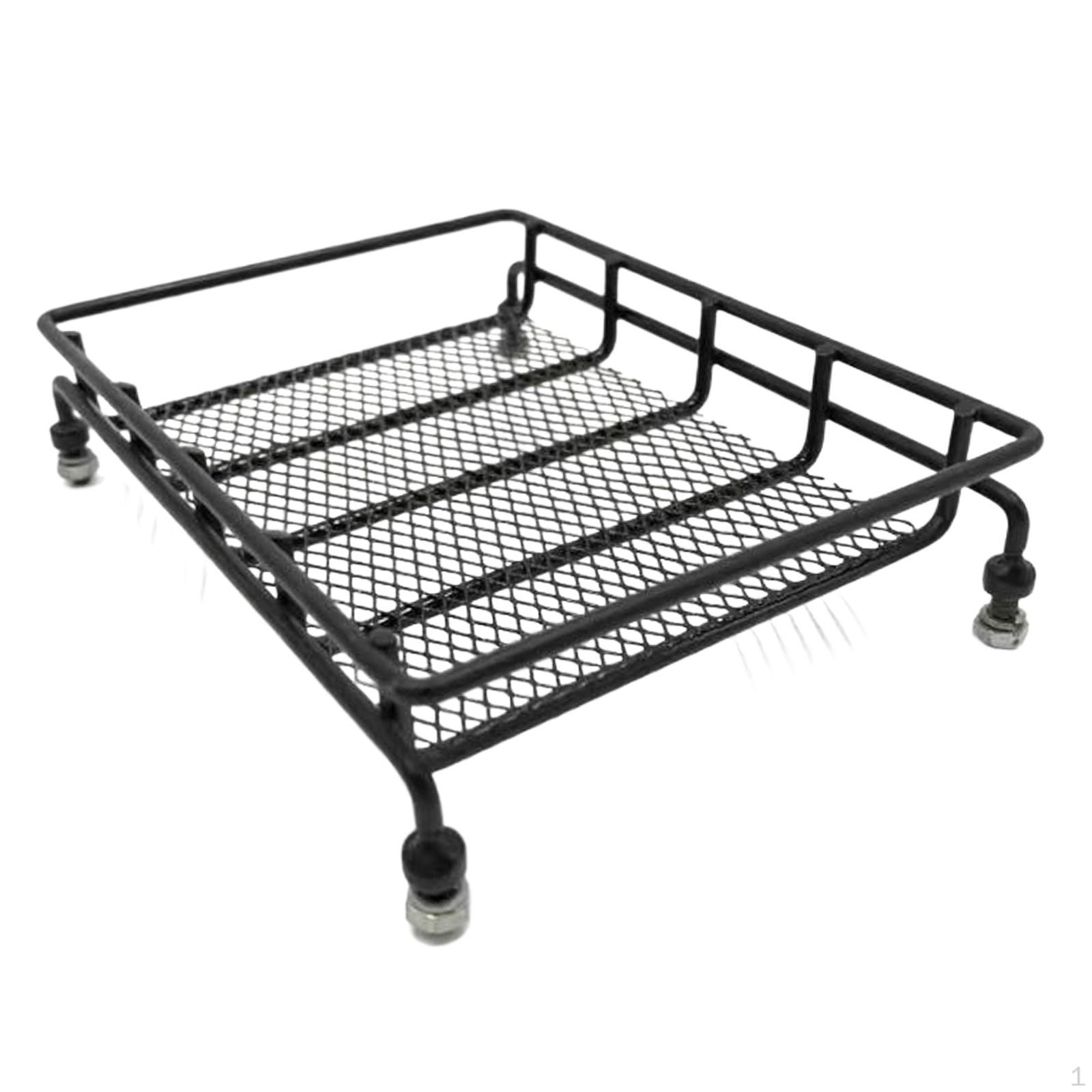 

1/10 RC Car Roof Rack Luggage Carrier Easy to Install Accessory DIY for SCX10 without lampshade