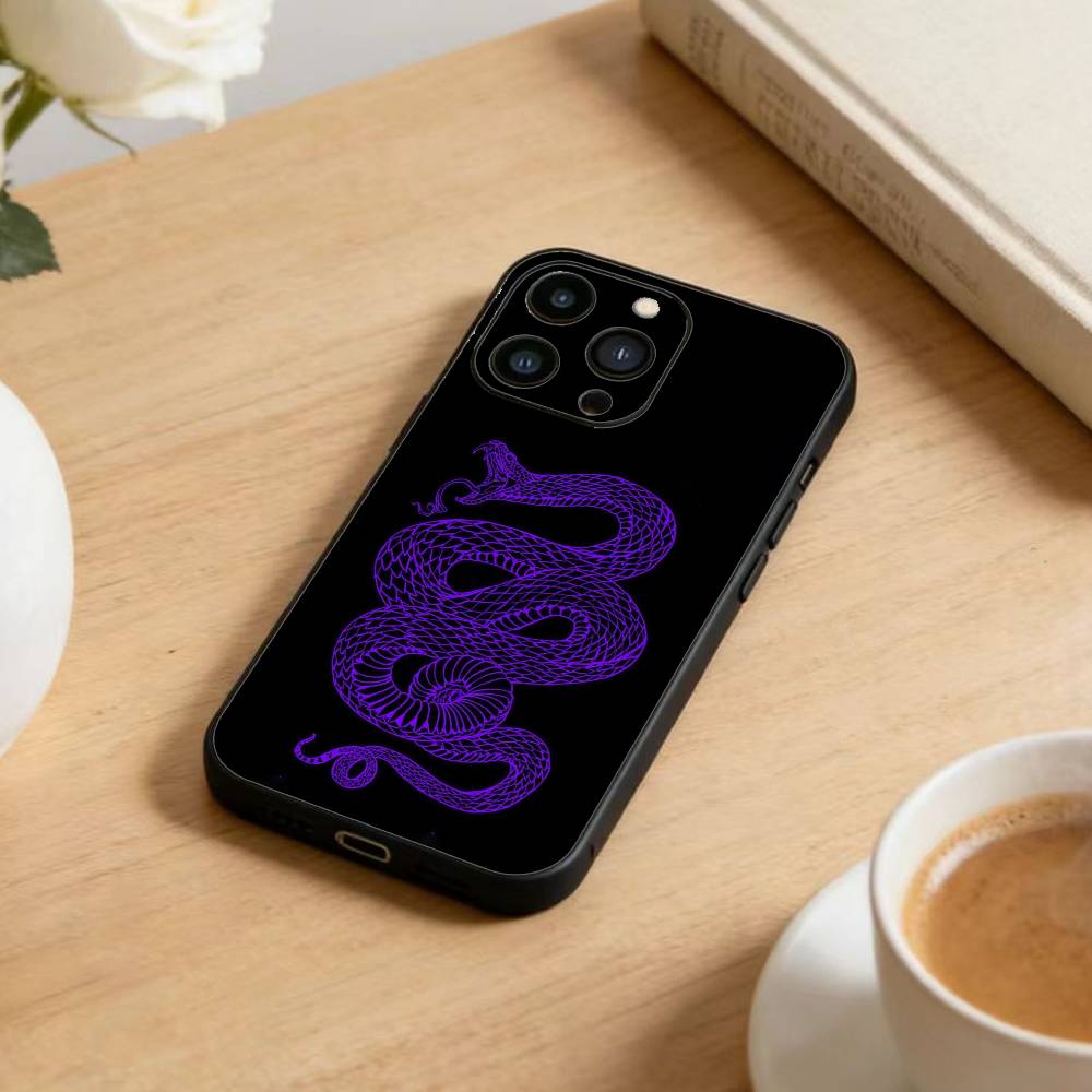 Snake Classic Phone Case For iPhone 16,15,14,13,12,17,Pro Max,Plus Silicone Black Case