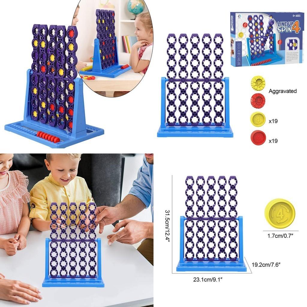 Interactive Plastic Desktop Game With Rotating Four-in-a-row Indoor Fun For Kids And Families Shantou China