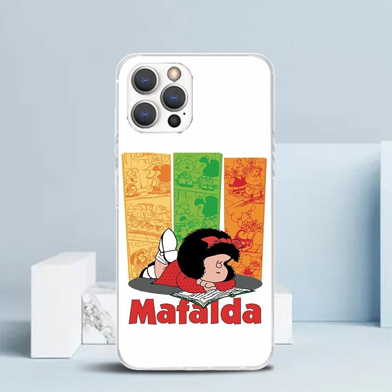 Cartoon Cute Mafalda Phone Case For IPhone 16 17 Air 16E 15 14 Plus 13 Mini 12 11 Pro Max 7 8 + SE 2020 Soft TPU Back Cover 16 1