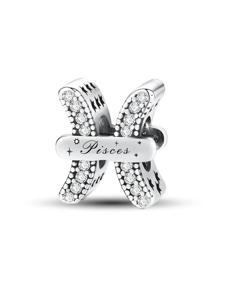 Copper Metal Personalized Twelve Constellations Charm Bead Components Bead Components Compatible With Do It Yourself Bracelet High Quality Fine