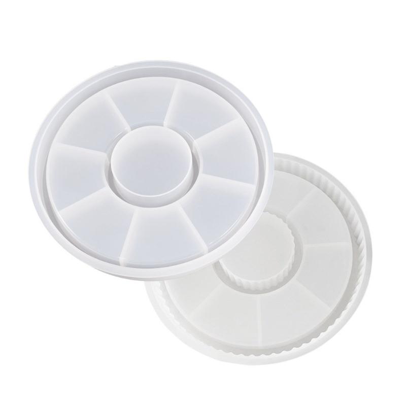 Molde de silicona creativo, moldes de bandeja de silicona, moldes de silicona huecos y redondos, moldes de placa redonda para hacer a mano