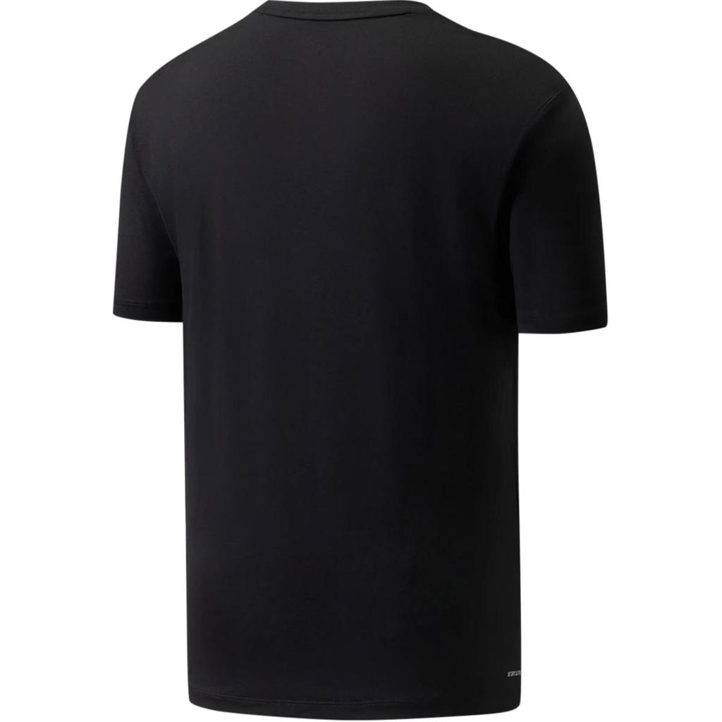 Li Ning Badminton Series Printed Logo Round Neck Comfortable Versatile Breathable Short Sleeve T-Shirt Men Tops Black AHSU893-1
