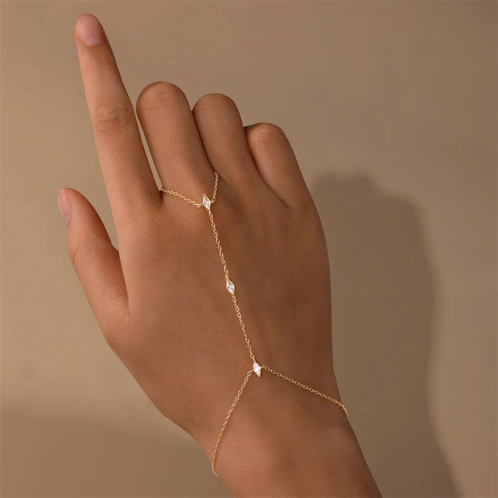 CANNER Bracciale con Charm in Argento 925 Stile INS Occhio di Cavallo Zircone con Catena ad Anello per Donna Uomo Coppia Gioielli da Festa