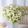 Artificial Flowers 30 Heads Silk Cloth Chamomile Stems Pastoral Style Fake Flowers Wall Wedding Decor Photo Props