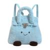 Plush Girl Cartoon Backpack With Embroidery For Casual Travel And Kids