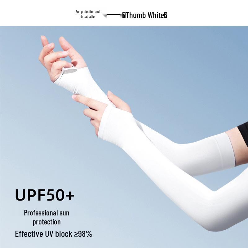 UV-Schutz Kühlende Eisseiden-Ärmel zum Autofahren, Radfahren und Laufen - Unifarben