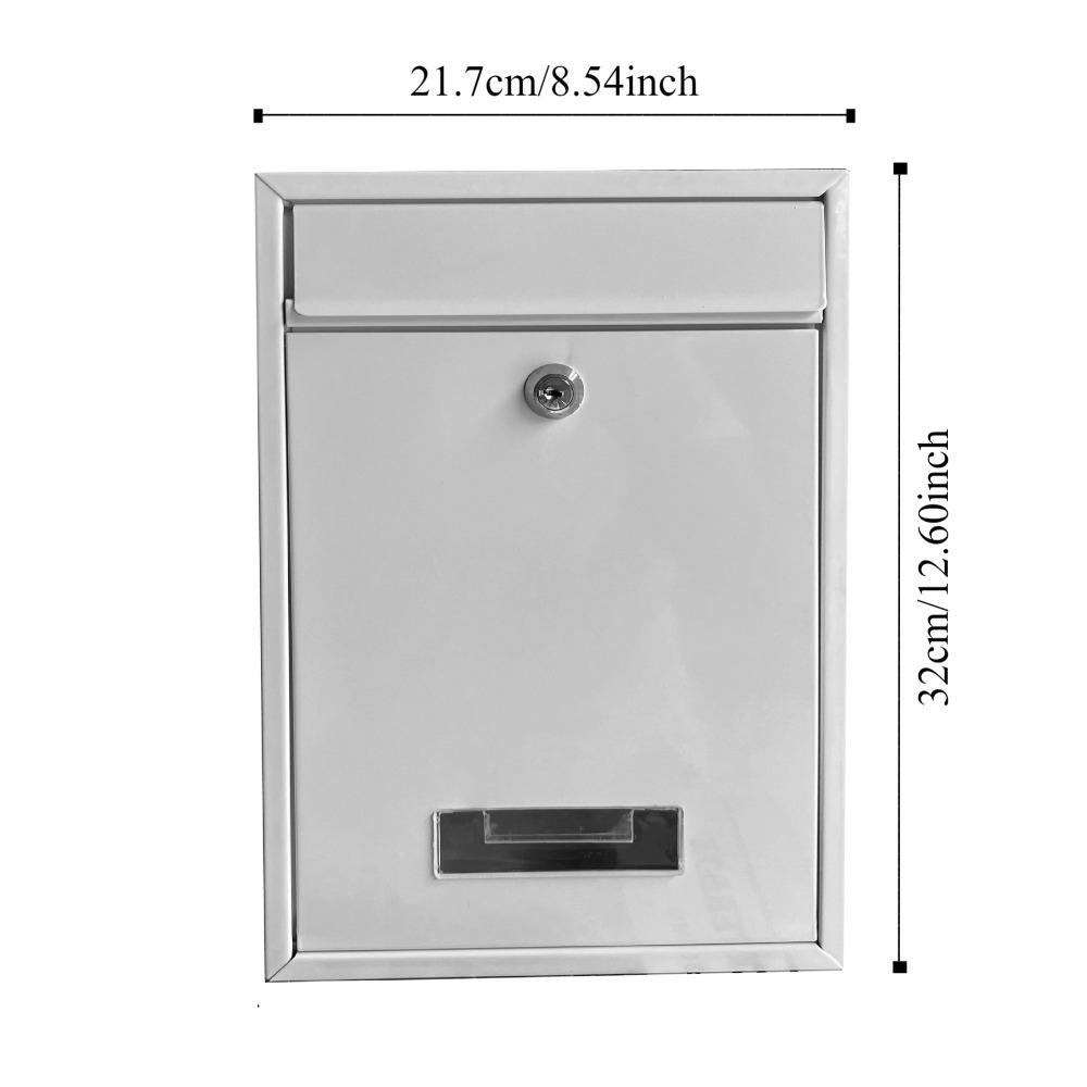 Wall Mounted Postbox Metal Mail Box Mailbox Versatile Drop Box  for School Outdoor Street House