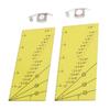 2set Seam Guide Ruler Strong Magnetic Stainless Steel Transparent Acrylic Yellow Ruler Positioning