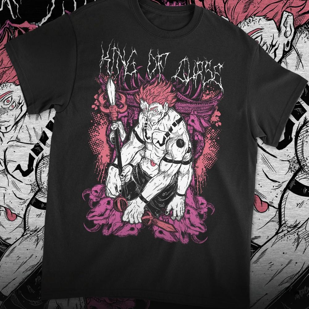 King of Curses 2026 anime Jujutsu Kaisen Graphic TShirt 100Cotton Oversized Shirt unisex Unisex Short Y2k Sleeve ONeck Fashion 4XL