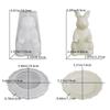 1/2Pcs Big Rabbit Silicone Molds Resin Polymer Clay Crafts For Home Decor & Candle Making Wave Spiral Molds Easter Gifts