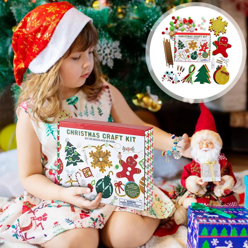 Weihnachtsbasteln für Kinder Feiertagsbedarf Aufhängbares Bastelprojekt für Familientreffen Feiern Abende Winterferien Heimdekoration