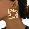 European and American ins pleated geometric smooth earrings women's light luxury high-end earrings exaggerated personalized jewelry