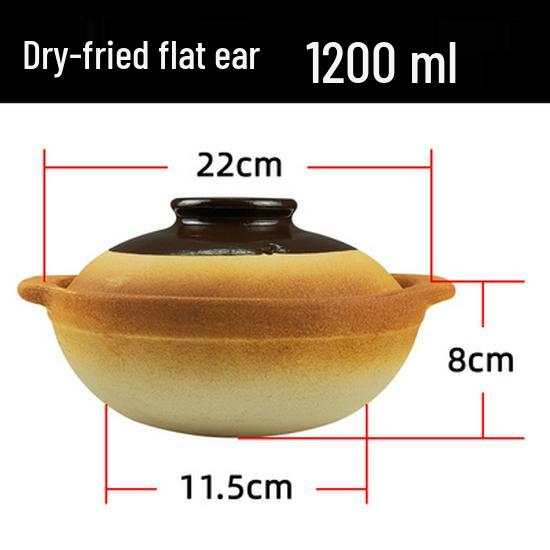 High-Temperature Resistant Unglazed Single-Handle Earthenware Clay Pot for Rice and Noodles