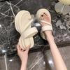 Beautiful Cool Slippers Women's Summer Wear 2025 New Set of Toe Rhinestone Muffin Thick Bottom Seaside Beach Women's Slippers