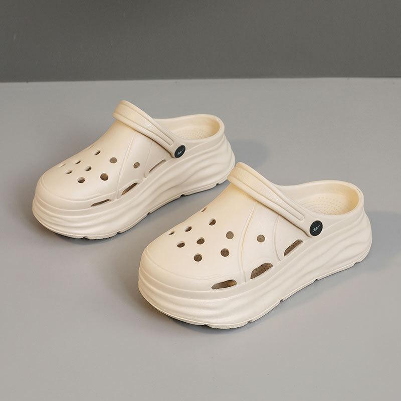 LR Slippers New Summer Hole Shoes Wear Thick-soled Soft-soled Mori Heightening Slippers