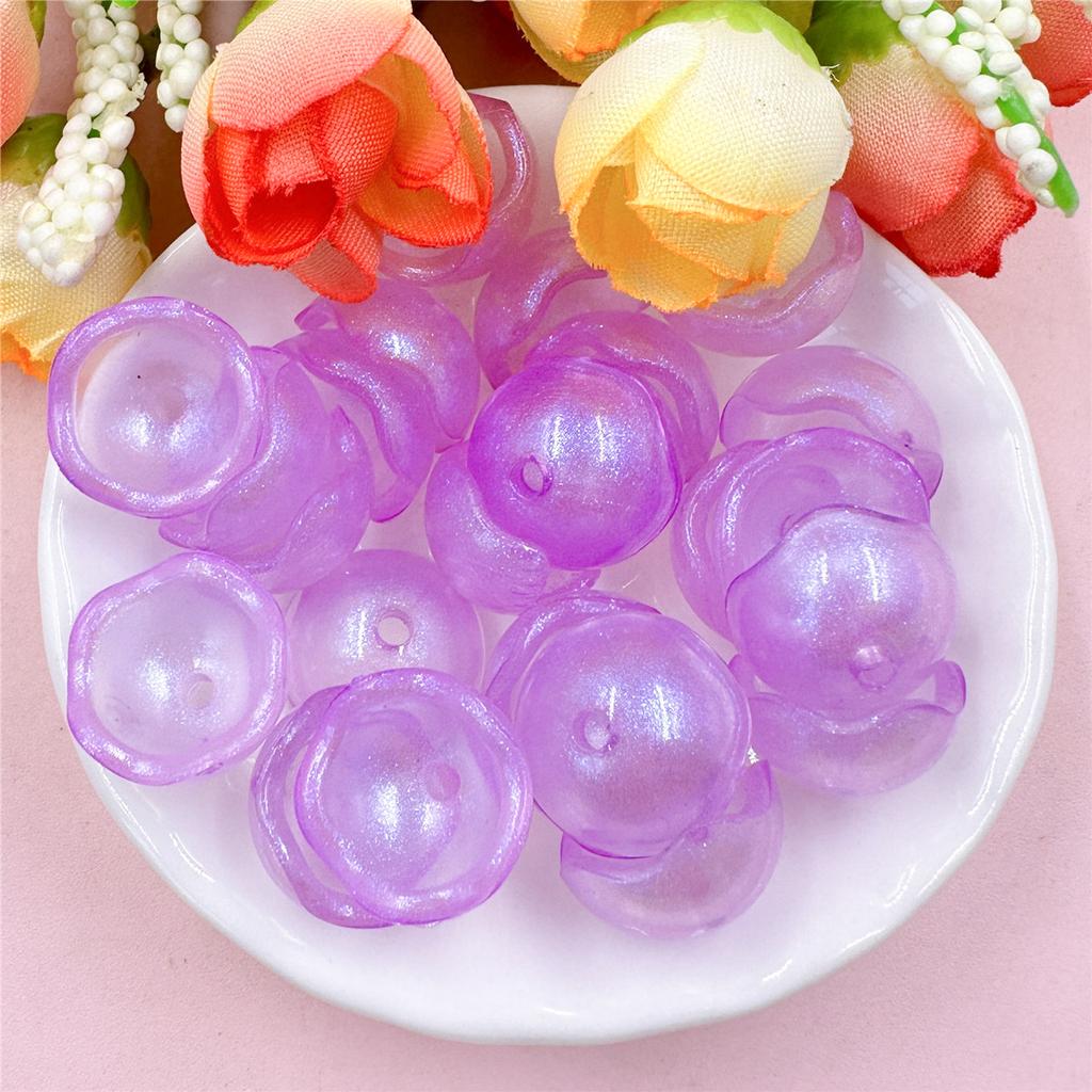 100Pcs Bead Fashion DIY Beads Beads Bowl Shaped Multicolor Jewelry Acrylic  beads