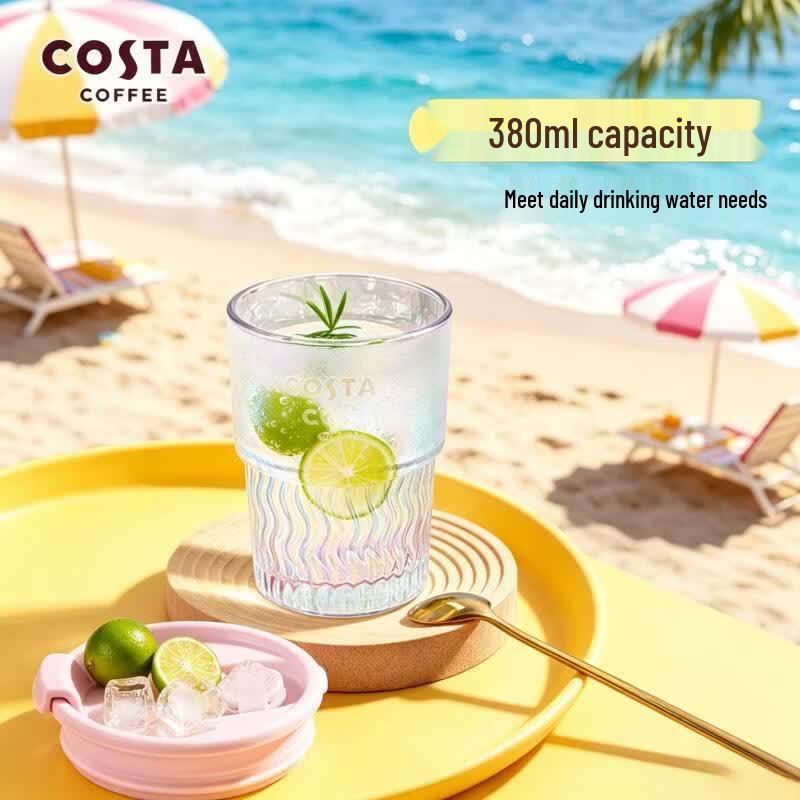 COSTA Bamboo Joint Double-Drink Glass Tumbler 380ml