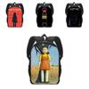 Squid Game Backpack Cartoon Schoolbag For Kids With Adjustable Shoulder Straps