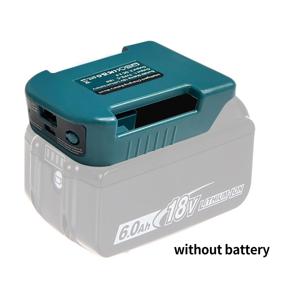 1/2pcs Portable Battery Holder For Makita 18V Li-ion Battery with USB Type-C Fast Charging Battery Adapter BL1830 BL1840 BL1850