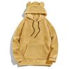 Men's Winter Fashion Solid Color Plush Hooded Sweatshirt