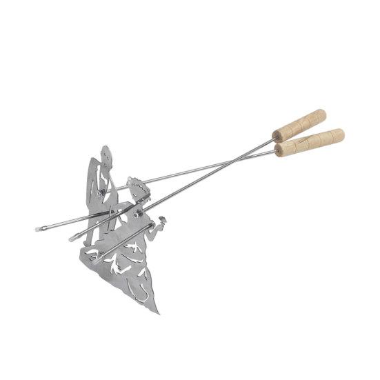 2Pcs Funny BBQ Skewers Grill Sticks Stainless Steel B