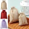 Leinen Hessian Jute Weihnachtsjute Geschenktaschen Süßigkeiten-Organizer Hochzeitsgast Geschenke Kordelzugbeutel