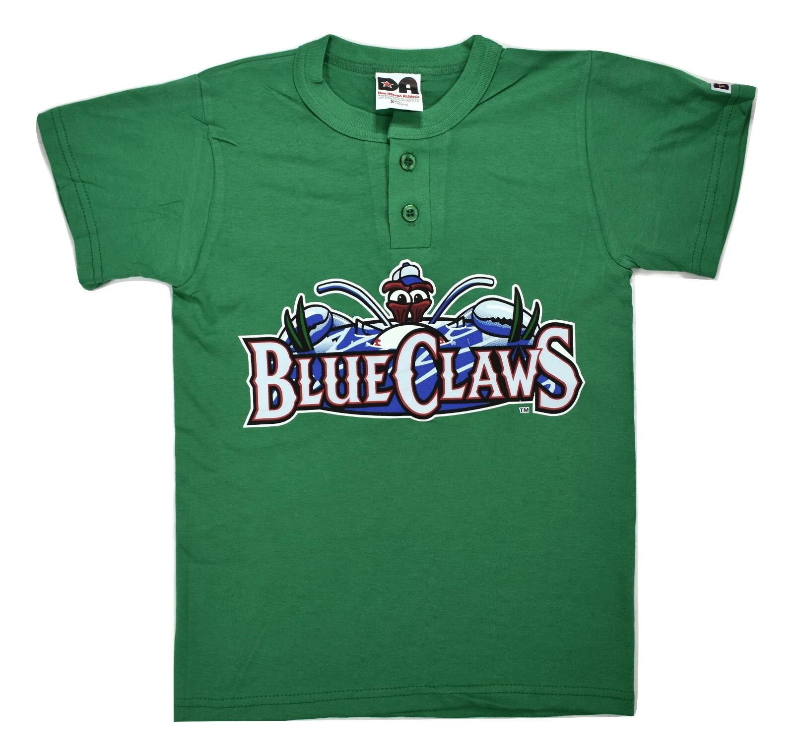 Lakewood Blue Claws Minor League Baseball Youth Henley Shirt New S, M S