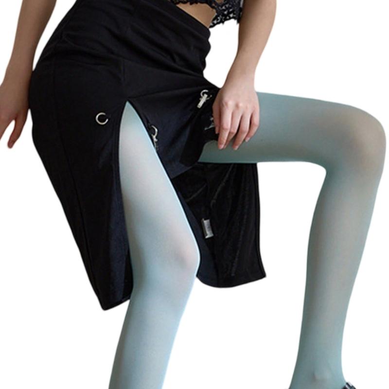 50D Damenstrumpfhose Halbtransparent Mit Fuß Weich Einfarbig Dehnbar Hoher Bund Mit Fuß Strumpfhose Strumpfwaren Geschenke