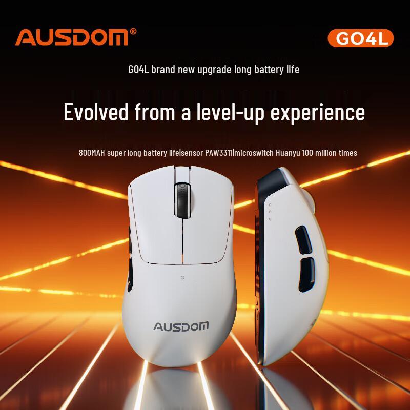 AUSDOM G04L Tri-Mode Ergonomic Gaming Mouse